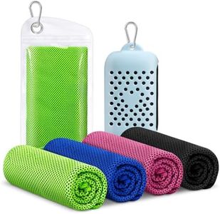 Finvizo 4 Pack Cooling Towels for Neck: Cool Towel Workout Sweat Towel for Sports Gym, Blue (40"x12")