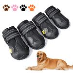 XSY&G Dog Boots,Waterproof Dog Shoes,Dog Booties with Reflective Rugged Anti-Slip Sole and Skid-Proof,Outdoor Dog Shoes for Medium to Large Dogs 4Pcs-Size7