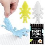 IMPRESA [3 Pack] Fidget Toys Pack - Glow-in-The-Dark Sensory with Suction Cups - Anger Management Toys Stick to Any Surface - Stretchy Fidget Packs for Stress Relief - Relax with Fidget Toy Pack