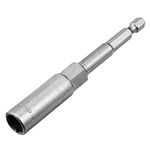 Sourcingmap 1/4" Quick-Change Hex Shank 10mm Deep Socket Nut Setter Driver Drill Bit, 100mm Length, Metric No-Magnetic