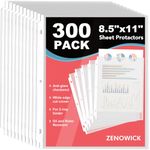 300 Pack Sheet Protectors 8.5 x 11 inch Page Protectors for 3 Ring Binder, Plastic Clear Sheet Protectors for Document, Paper