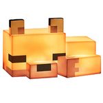 Paladone Minecraft Fox Night Light | Officially Licensed | Bedroom Décor and Desk Lamp, Black