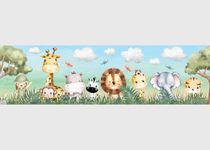 Jungle Safari Children's Room Self-Adhesive Border, Wall Sticker, 500 x 14 cm, AWBD 8010