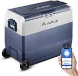 AAOBOSI Car Fridge 60L, Camping Fridge Dual Zone, WIFI APP Control, -20°C-20°C Portable Freezer 12/24V DC and 100-240V AC for Campervan, Driving, Travel, RV, Outdoor, Picnic