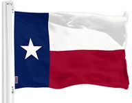 G128 Texas TX State Flag | 3x5 Ft | LiteWeave Pro Series Printed 150D Polyester | Indoor/Outdoor, Vibrant Colors, Brass Grommets, Thicker and More Durable Than 100D 75D Polyester