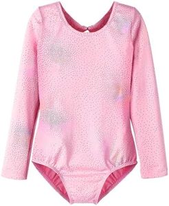 HOZIY Gymnastics Leotards for Girls Long Sleeve 5t size 5-6 years months Sleeved Dance Kids Toddlers Leo Glitter Sparkle Tumbling Hot Pink Plum