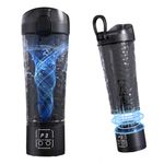 YANGUN Electric Protein Shaker Bottle, Protein Shake Bottle, Electric Protein Shake Mixer, USB C Rechargeable Shaker Bottle for Protein, Made with Tritan, BPA Free, 700ML(Black)