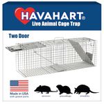 Havahart 1045 Live Animal Two-Door Raccoon, Stray Cat, Opossum, and Groundhog Cage Trap