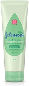 Johnson’s Baby Creamy Oil with Aloe Vera & Vitamin E, Moisturizing Body Lotion, Paraben Free, 236 mL