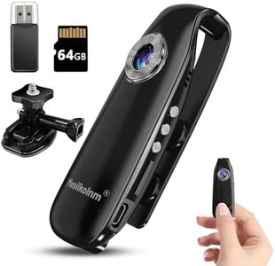 Mini Body Camera with Audio and Video Recording 1080P 64GB Motion Detection Video Recorder Wearable POV Camcorder with Magnetic Pocket Portable DV for Cycling,Pets,Walking,Travaling