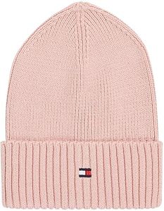 Tommy Hilfiger Berretto in Maglia Bambini Unisex Small Flag Berretto Invernale, Rosa (Soft Rose), S-M