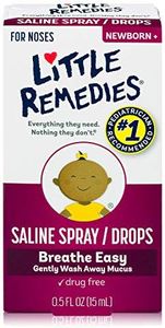 Little Remedies Saline Spray and Drops | Safe for Newborns | 0.5 Fl Oz (Pack of 1)