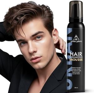 UrbanGabru Hair Volumizing Mousse for Men, Alcohol-Free, Lightweight Formula for Medium Hair, Adds Long-Lasting Volume & Natural Finish, Medium Hold | 200 ml