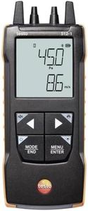Testo 512-1 Manometer for Differential Pressure – Gas Flow and Pressure Measurement in Heating Systems, Air Conditioning, and Ventilation – Digital Manometer 0 to +80 InH2O - App Connectivity