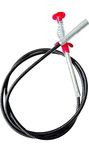Jankylabh ABS and Stainless Steel Hair Catching Drain Cleaner Wire Spring Sink Cleaning Stick (162cm ; Red)