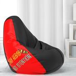 ComfyBean Bag with Beans Filled XXL- Official: Jack & Mayers Bean Bags - for Teenagers - Max User Height : 4.5-5 Ft.-Weight : 45-50 Kgs(Model: Seekh Kabab - Black Red)