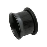 AZARIO LONDON 18MM Black Anodized 316L Surgical Steel Single Flared with O Ring Tunnel Ear Plug - Sold by Piece