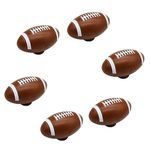 ZILucky Set of 6 Rugby/American Football Drawer Knobs, Ball Sports Party Theme Home Decor, Drawer Pulls Handles for Dresser Cupboard Wardrobe Cabinet Kitchen Knobs (Rugby Ball)