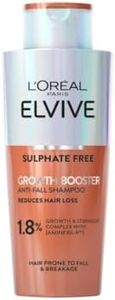 L'Oreal Paris Shampoo For Hair Growth And Anti Hair Loss, Elvive Growth Booster With Aminexil And Niacinamide, Prevents Hair Thinning and Reduces Loss In 12 Weeks For Visibly Fuller Hair, 200ml