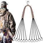 TOBWOLF Game Carrier with 12 Drops Slip Ring, Duck Carrier, Bird Tote, Hunting Strap for Dove Bird, Waterfowl Game Carrier, Metal Loop Goose Hanger, Hunting Game Tote, Duck Hunting Gear, Paracord