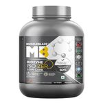 MuscleBlaze Biozyme Iso-Zero, Low Carb, 100% Pure Whey Protein Isolate with USA Patent-Published Enhanced Absorption Formula (EAF®), 27 g Pure Isolate Whey Per Scoop (Cookies & Cream, 2 kg / 4.4 lb)