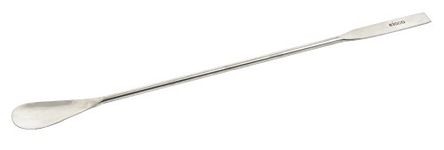 EISCO Laboratory Spatula/Spoon — Lightweight Stainless Steel, 50 x 8 mm wide, Overall length 23 cm | Used In Labs, Kitchen, Craft Work And More | Pack Of 5