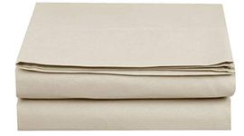 Elegant Comfort Premium Hotel Quality 1-Piece Flat Sheet, Luxury & Softest 1500 Thread Count Egyptian Quality Bedding Flat Sheet, Wrinkle, Stain and Fade Resistant, Twin-Cream