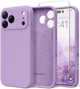 SuydanBox Magnetic for iPhone 17 Pro Max Case, Compatible with MagSafe, [Full Camera Protection][Screen Protector] Silicone Shockproof Protective Phone Case for iPhone 17 Pro Max 6.9", Light Purple