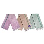 AHMADUN Khadi Handloom 100% Pure Cotton Gamcha Bath Towel for men, large size in Purple, Brown and Green color Combo (30 * 70 Inch) Pack of 3