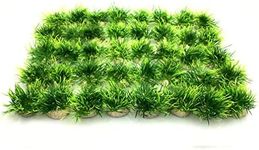BEGONDIS 40 Pcs Artificial Small Water Plants, Fish Tank Aquarium Grass Decorations, Made of Soft Plastic, Good for All Fish & Pets