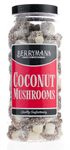 Original Coconut Mushrooms Retro Sweets Gift Jar By Berrymans Sweet Shop - Classic Sweets, Traditional Taste.