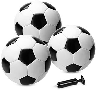 ZOOJOY 3 Pack Soccer Ball Size 3 for Kids, Outside Sport Soccer Ball Set for Boys Girls, Classic Design with Pump, Play Ball Toys & Gifts for Toddlers 2 3 4 5 6 7 8