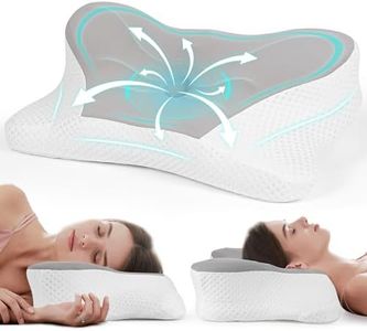 Bnonya Cervical Pillow, Side Sleeper Pillow Memory Foam Neck Pillow for Neck and Shoulder Pain, Contour Orthopedic Memory Foam Neck Support Pillow for Side Back Sleeper