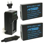 Wasabi Power Battery (2-Pack) and Charger for Canon LP-E17 and EOS M3, EOS Rebel T6i