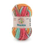 Ganga Acrowools Blankie Multi Is A Super Soft Multicolor Non-Shedding Chenille Yarn. Oekotex Class 1 Certified. Safe For Babies. Pack Of 2 Balls - 100Gm Each. Shade No - Blm002