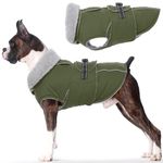 Lelepet Warm Dog Coat Reflective Dog Fleece Vest Waterproof Dog Jacket Windproof Dog Winter Coat Dog Cold Weather Coats with Adjustable Buckle Medium Dog Coat Dog Snowsuit Dog Coat for Medium Dogs, M