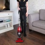 Qualtex Compact Handheld & Upright 2 in 1 Bagless Lightweight Vacuum Cleaner Hoover Red