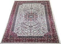 CARPET PLANET Persian Designer Superfine Exclusive Kashmiri Wool Carpet | Rug | Living Room | Bedroom | Hall | Temple | Bedside Runner (Off-White, 3 X 5 FT)