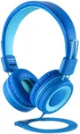noot products Kids Headphones K11 Foldable Stereo Tangle-Free 5ft Long Cord 3.5mm Jack Plug in Wired On-Ear Headset for iPad/Amazon Kindle,Fire/Boy/Girl/School/Laptop/Tablet(Skyline Blue)