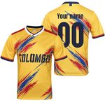 Custom Colombia Jersey for Soccer Personalized Colombia Shirt Men Women Camisa de Colombia Yellow