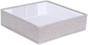 Internet's Best Small Collapsible Under the Bed Storage Bin - Small Square - 14.5 x 14.5 - Short Closet Shelf Open Storage - Rigid Frame Canvas Container