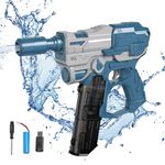 Electric Water Gun, TGKYK 32 FT Range Electric Water Pistol, Rechargeable Water Gun Electric for Kids Adults, Super Soaker for Summer Water Sports, Family Pools, Beach, Outdoor (Blue)