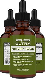 Hemp Oil Extract with Omega 3, 6 & 9 - Natural Hemp Extract Oil Drops (1,000mg)