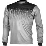 Mitre Kids Command Goalkeeper Football Match Day Shirt - Silver/Black Small