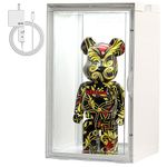 GOTO 400% Bearbrick Case Transparent LED Lighting Display Case, Stackable Show Case for Bearbrick 400%, Action Figures, Collectibles, Toys, Dolls (1 X13L with Adapter)