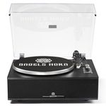 All-in-One Bluetooth Vinyl Record Player - High-Fidelity 2-Speed Turntable with Built-in Speakers - Includes Phono Preamp & Magnetic AT-3600L Cartridge - Black Classic Edition