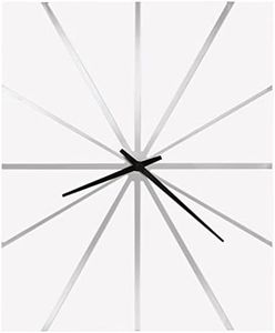 Howard Miller Zander Wall Clock - Oversized Modern Decorative Analog Clock with Quartz Movement, Battery Operated, White Finish, Modern Display - Ideal Living Room, Kitchen, Bedroom, and Office Décor