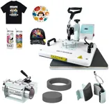 BetterSub Combo 5 in 1 12‘’ x15‘’ Heat Press Machine for T-Shirt 20/30oz Tumbler Heat Press Hat Plate Cap Printing Heat Transfer Digital Industrial-Quality Sublimation Machine 360 Degree Swivel Teal