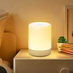 SOLIDEE Touch Bedside Lamp,Rechargeable LED Table Smart Night Light,Dimmable Warm White Night Light with RGB Colour Changing Portable Baby Night Light for Kids|Bedroom|Camping|Nursery|Office