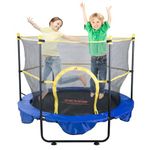 VEVOR 60" Trampoline for Kids with Enclosure Net, Toddler Trampoline Indoor & Outdoor Rebounder Trampoline for Kids Play and Exercise